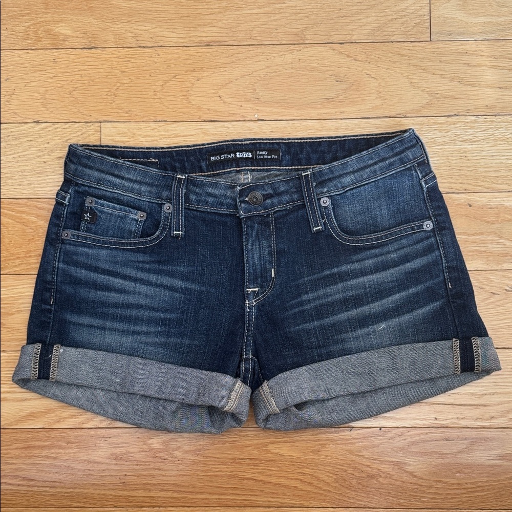Big Star Dark Indigo Rolled Denim Shorts